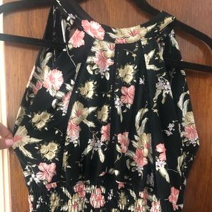 Black floral dress